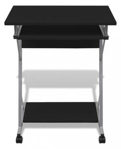Počítačový stůl na kolečkách Dekorhome Černá