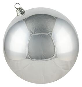 DECOLED Plastová koule, pr. 30 cm, stříbrná, lesklá