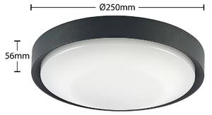 Venkovní stropní svítidlo Lucande Lare LED, Ø 25 cm