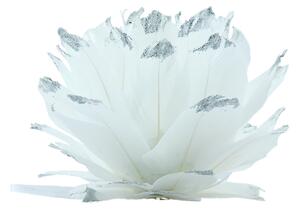 DECOLED Vánoční ozdoba z peříček, 12 cm, bílá, peří