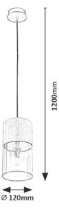 RABALUX Závěsné moderní osvětlení na lanku ZELKOVA, 1xE27, 40W, kulaté, chromované 003154