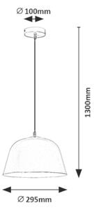 RABALUX Závěsné skandinávské kovové osvětlení na lanku MALIA, 1xE27, 60W, šedé 003095