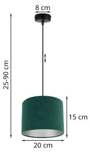 Závěsné svítidlo MEDIOLAN, 1x textilní stínítko (výběr z 10 barev), (výběr ze 3 barev konstrukce), CH