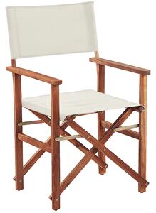 Sada 2 zahradních židlí a náhradních potahů tmavé akáciové dřevo/vzor tukan CINE