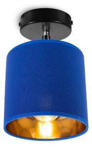 Stropní svítidlo GAMA, 1x modré textilní stínítko, (možnost polohování)