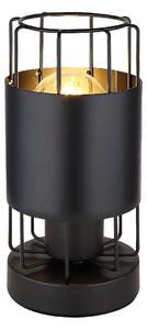 RABALUX Stolní industriální kovová lampa DIMITRI, 1xE27, 40W, kulatá, černá 003124