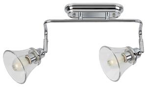 Rabalux 3208 ANTOINE - Nástěnné nebo stropní svítidlo do koupelny v retro stylu, 2 x E14, IP44 (Nástěnná nebo stropní koupelnová lampa v lesklém chromu, bez vypínače)
