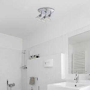 Rabalux 3210 ANTOINE -Sropní svítidlo do koupelny v retro stylu, 3 x E14, IP44, Ø 40cm (Stropní koupelnový lustr v lesklém chromu, bez vypínače)