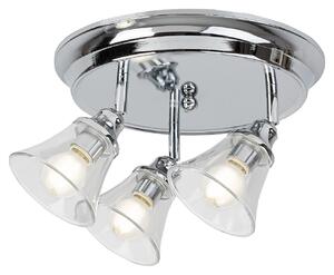 Rabalux Koupelnové přisazené stropní svítidlo Antoine 3x40W | E14 | IP44 - chrom