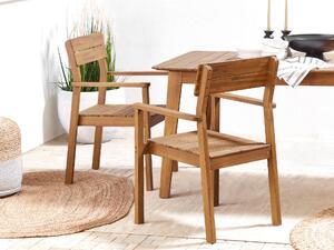 Sada 2 židlí z akáciového dřeva FORNELLI