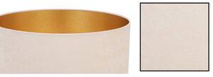 Závěsné svítidlo MEDIOLAN, 1x světle béžové/zlaté textilní stínítko, (výběr ze 2 barev konstrukce), (fi 44cm)