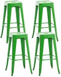 4 ks / set barová židle Factory, zelená