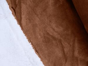 Luxusní tmavě hnědá beránková deka z mikroplyše, 150x200 cm