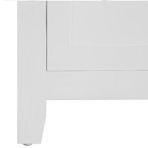 Noční stolek se 2 zásuvkami bílý/hnědý LAYOLA