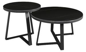KONFERENČNÍ STOLEK, černá, kámen, 69/40 cm MID.YOU, Online Only