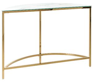 Konzolový stolek s mramorovým efektem bílý / zlatý ORITA