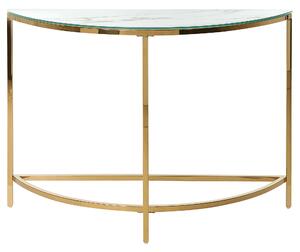 Konzolový stolek s mramorovým efektem bílý / zlatý ORITA