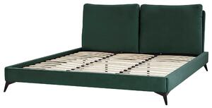 Sametová postel 180 x 200 cm zelená MELLE