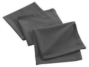 Bavlněné ubrousky MISTRAL, recyklovaná bavlna, 3 ks, černý