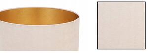 Závěsné svítidlo MEDIOLAN, 1x světle béžové/zlaté textilní stínítko, (výběr ze 2 barev konstrukce), (fi 35cm)
