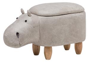 Světle šedá stolička hrošík HIPPO