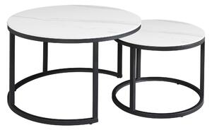 KONFERENČNÍ STOLEK, bílá, kámen, 68/43/68 cm MID.YOU, Online Only
