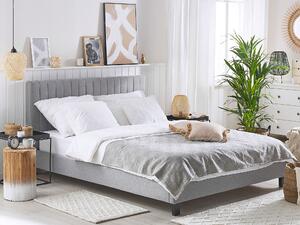 Čalouněná postel 180 x 200 cm světle šedá POITIERS