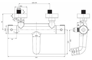 OMNIRES - Y termostatická vanová baterie chrom /CR/ Y1236/NCR