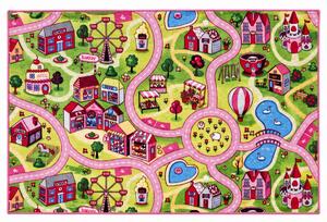 Associated Weavers, Dětský kusový koberec silnice Sweet Town, 160x230, vícebarevná, dětský pokoj