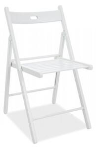 Skládací židle Smart II - bílá (celodřevěná)