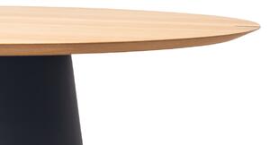Dubový jídelní stůl Marco Barotti 130 cm II. s koženou podnoží