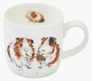 Ručně malovaný hrnek z kostního porcelánu Lettuce Be Friends