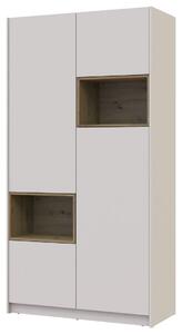 Skříň třídveřová Dale 2D s výklenkem 115.2х52х220 cm kašmír / dub artisan