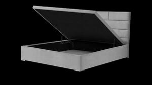 MATERASSO Manželská čalouněná postel Horizontal - Boxspring s úložným prostorem Potahové látky II: Riviera 100