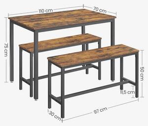 JÍDELNÍ SET, 110/70/75 cm Boxxx - Online Only jídelní stoly, Online Only