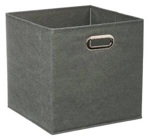 Úložný box, šedý, textilní, 31 x 31 cm