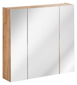 Comad Zrcadlová skříňka bez osvětlení Capri Oak 80 dub zlatý craft