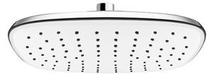 Mereo Sprchový set s tyčí hranatý, bílá hlavová sprcha a třípolohová ruční sprcha Varianta: Sprchový set s tyčí, hadicí, ruční a talíř. hranatou sprc…