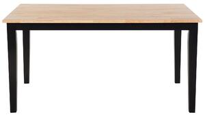 Jídelní stůl dřevěný světle hnědý / černý 120 x 75 cm HOUSTON