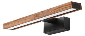Brilagi-LED Koup osvět zrcadla WOODY MIRROR 3v1 LED/8W/230V 40 cm IP44 černá/dub