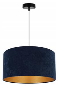 Závěsné svítidlo Mediolan, 1x tmavěmodré/zlaté textilní stínítko, (fi 40cm)