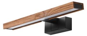 Brilagi-LED Koup osvět zrcadla WOODY MIRROR 3v1 LED/8W/230V 40 cm IP44 černá/dub