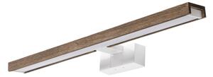 Brilagi-LED Koup osvět zrcad WOODY MIRROR 3v1 LED/12W/230V 60 cm IP44 bílá/dub