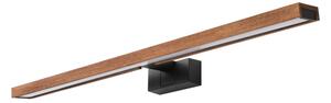 Brilagi-LED Koup osvět zrcad WOODY MIRROR 3v1 LED/15W/230V 80 cm IP44 černá/dub
