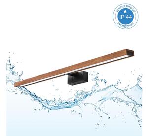 Brilagi-LED Koup osvět zrcad WOODY MIRROR 3v1 LED/15W/230V 80 cm IP44 černá/dub