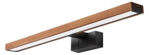 Brilagi-LED Koup osvět zrcad WOODY MIRROR 3v1 LED/12W/230V 60 cm IP44 černá/dub