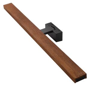 Brilagi-LED Koup osvět zrcad WOODY MIRROR 3v1 LED/15W/230V 80 cm IP44 černá/dub