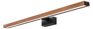 Brilagi-LED Koup osvět zrcad WOODY MIRROR 3v1 LED/15W/230V 80 cm IP44 černá/dub