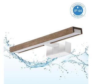 Brilagi-LED Koup osvět zrcadla WOODY MIRROR 3v1 LED/8W/230V 40 cm IP44 bílá/dub