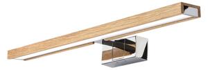 Brilagi-LED Koup osvět zrcad WOODY MIRROR 3v1 LED/12W/230V 60 cm IP44 chrom/dub